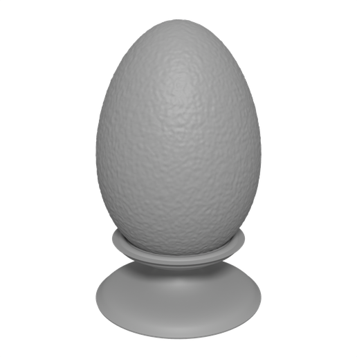 Textured Dinosaur Egg on Display Stand