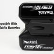batteries-compatible.jpg Makita 18V Battery Wall Mount (Dual)
