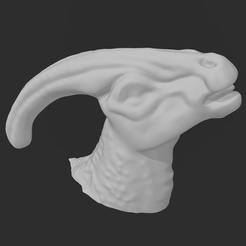 Screenshot-2023-03-10-112755.png STL file Parasaurolophus Head Bust [Dinosaur]・3D printable model to download