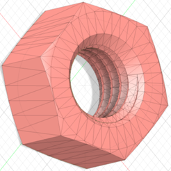 M6.png Free STL file M6 nut・Template to download and 3D print