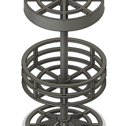 1.png Archivo STL Sin Soportes Mini Disc Golf Basket・Plan de impresión en 3D para descargar