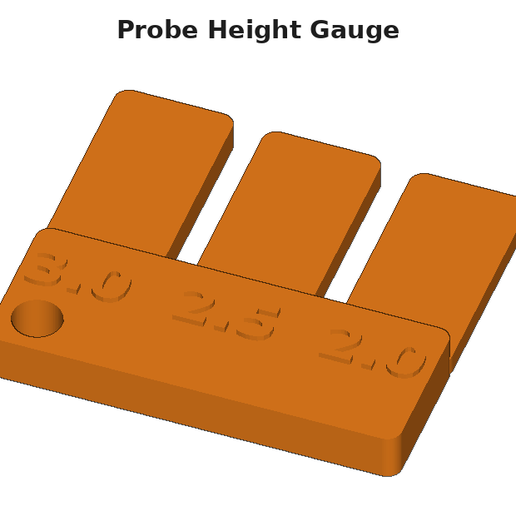 Scanning Probe Height Gauge: BTT Eddy / Cartographer / Beacon Install Tool (2.0, 2.5, 3.0 mm)