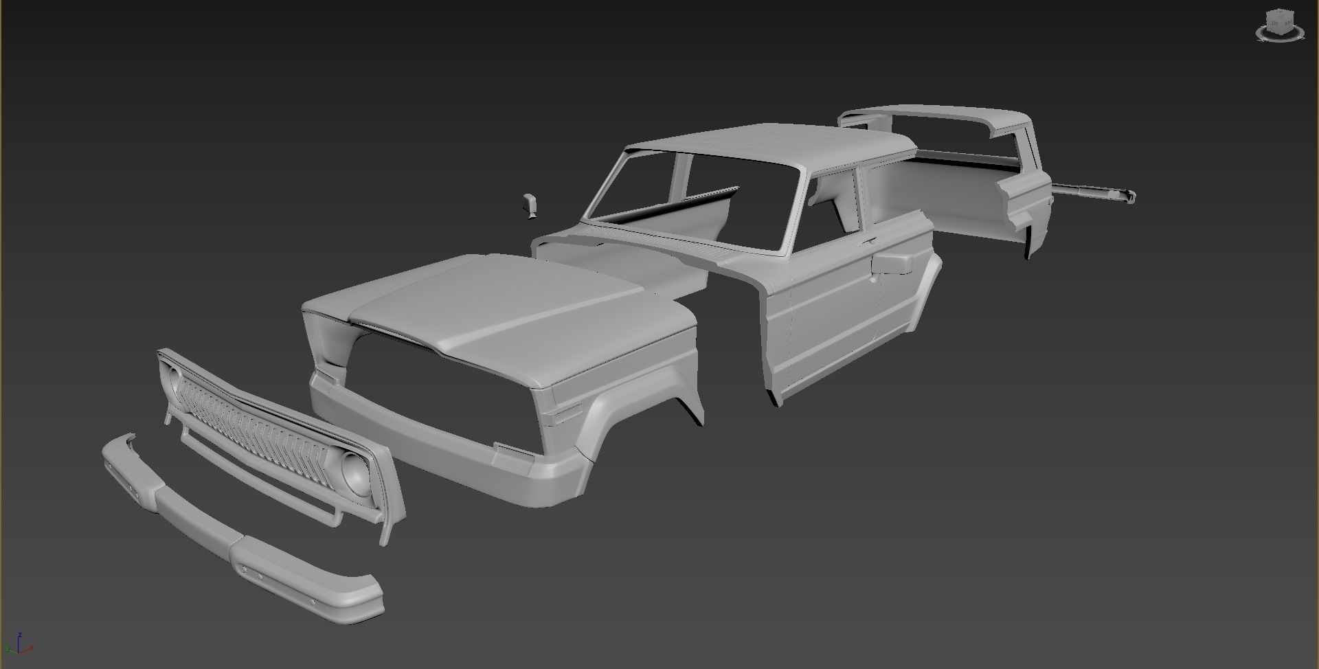 6.jpg Fichier 3D Jeep Grand Cherokee 1977 : le corps pour l'impression・Modèle à télécharger et à imprimer en 3D, Andrey_Bezrodny