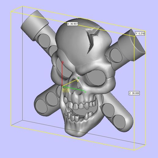 23.jpg STL file Skull biohazard relief・Template to download and 3D print, 3DPrintArt