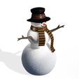 00O.jpg DOWNLOAD SNOWMAN 3D Model - Obj - FbX - 3d PRINTING - Christmas - Noel Christmas