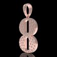 14.jpg Letter 8 Flush Setting Diamond Pendant