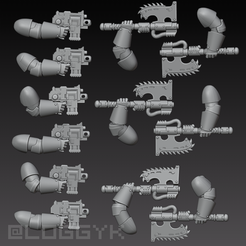 mk4-despoiler-arms-chainaxes.png Free 3D file Mk4 Berserker Loadout・Design to download and 3D print