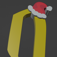 O.png LETTER OR HARRY POTTER STYLE WITH CHRISTMAS HAT + KEYCHAIN