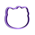 Contorno.stl Kitty cara 80mm cookie cutter