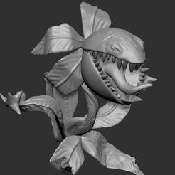 ZBrush-Document.jpg 3D file mutant evil plant・3D printing template to download