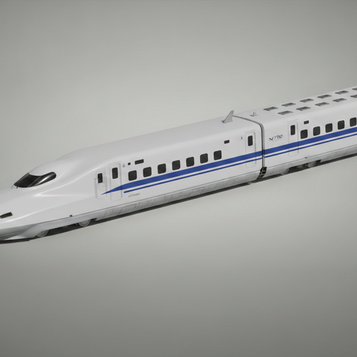 Shinkansen N700 Series – High-Speed Bullet Train STL 3D Print Model