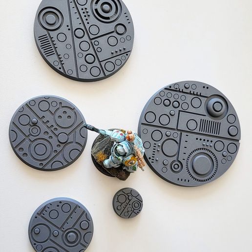 🎲 Scenic Necron Bases and base toppers・ STL File for 3D printing・Cults