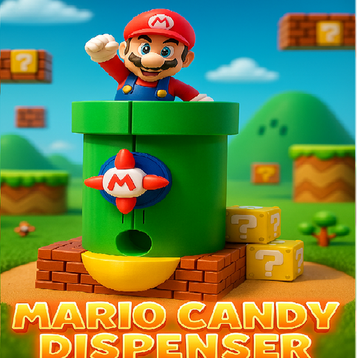 🍬 Dispensador de caramelos Super Mario Bros・Archivo 3D para