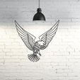 104.Eagle flying.jpg Fish wall sculpture 2D