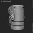 SB_vol1_lowpoly_z4.jpg lowpoly Skull bearded vol1 flower pot