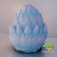 Ice-Dragon-Egg-Gradient-PLA.jpg Elemental Dragon Eggs - Storage & Display Set - No Supports 3D Print STL/3MF