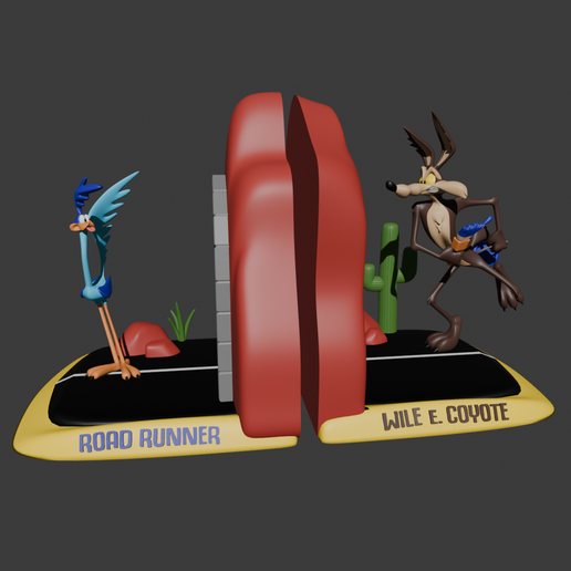 Wile E. Coyote & Road Runner Bookend