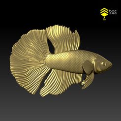 Betta_1.jpg STL-Datei Betta-Fisch - Bereit für 3D-Druck・Design zum Herunterladen und 3D-Drucken
