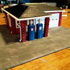 HO Skala Vintage Tankstelle