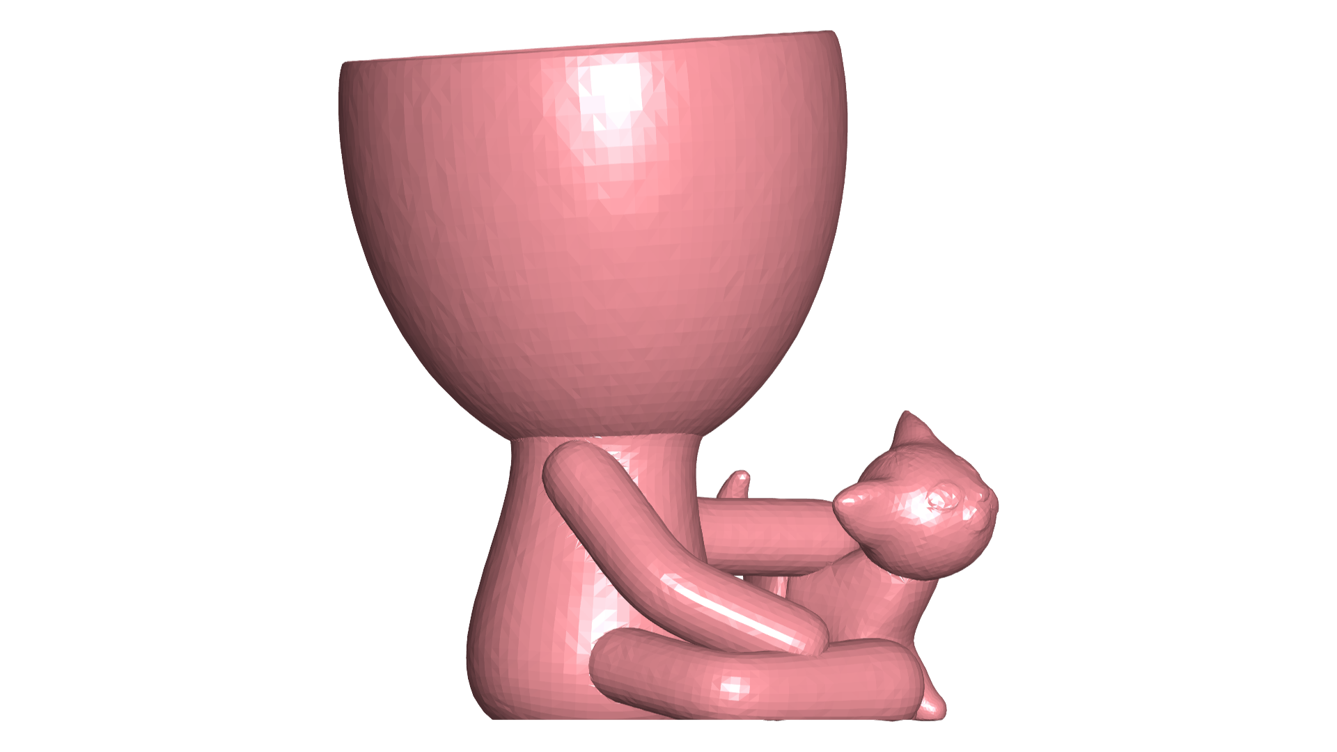 Robercat_3.png Archivo STL gratis Jarrón Maceta Robert con mascota Gato N° 111 - Robert Planter Vase with Cat Pet N ° 111・Diseño de impresión 3D para descargar, CREATIONSISHI