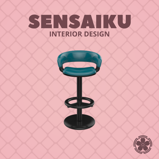 Miniature Replica 1:12 John Coleman 84. Allermuir - A582 Stool for Miniature Dollhouse - 3D Print Instant Download - Miniature Furniture Designer Series