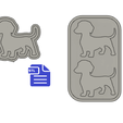 STL00400-1.png Dachshund with Silicone Mold Housing - 2 designs