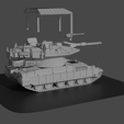Tent05.png Merkava mark IV with Anti-Drone cage 3D print model