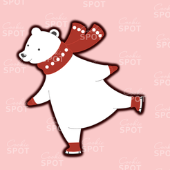Untitled_Artwork-4.png STL file Polar Bear Skating Christmas Cookie Cutter・3D printing template to download