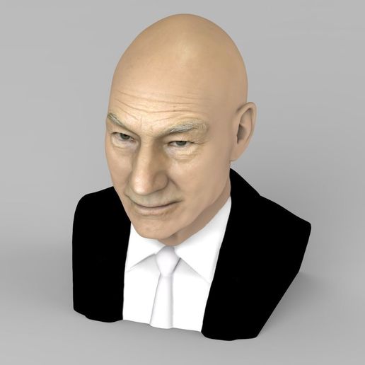 professor-x-charles-xavier-bust-ready-for-full-color-3d-printing-3d-model-obj-mtl-fbx-stl-wrl-wrz-1.jpg Professor X Charles Xavier from X-Men bust full color 3D printing