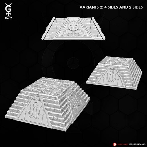 🤏 Pyramid Modular Levels - (Small) Square - 07・ STL File for 3D ...