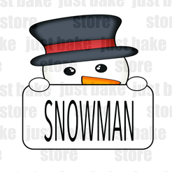 JB0227-Snowman-Plaque-1.png JB0227 - Snowman Plaque STL Cookie Cutter