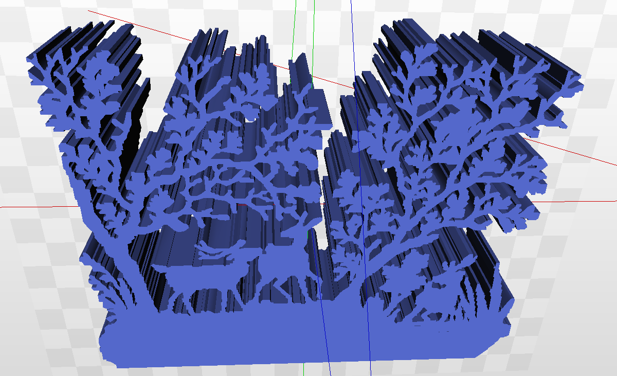 Download STL file Deer with Trees Wildlife Scene • Design to 3D print ...