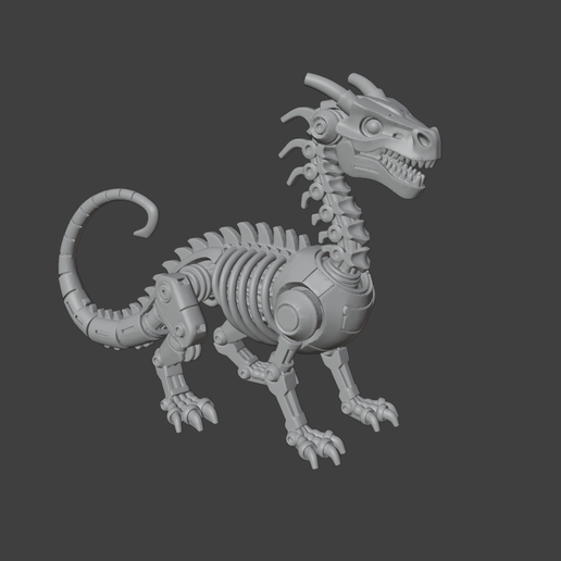 💀 Skeleton Mecha Dragon・ STL File for 3D printing・Cults