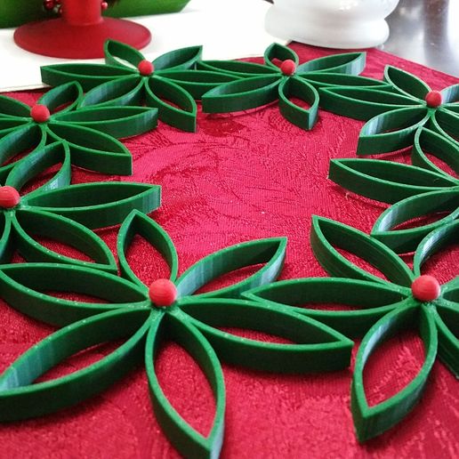 Christmas Flower with Seperated Center Ball