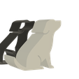 _Puppy_PS-v6.png Puppy and Cat Shape Phone Stand Bundle, Hollow and Solid version, 4 STL's - Instant Download - No Supports Needed