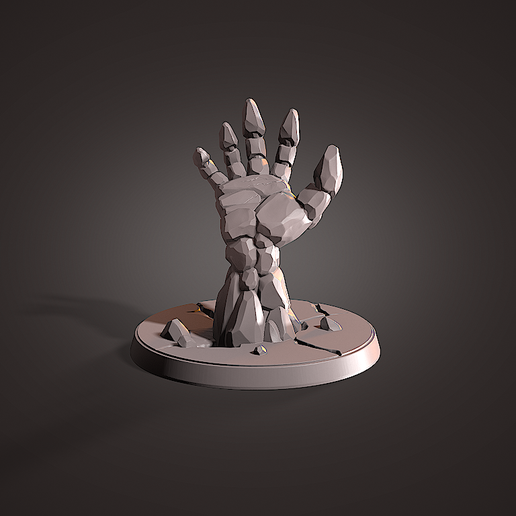 Stone hand・Free STL File for ・Cults