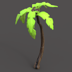 untitled.3189.png OBJ file Stylized palm Tree low poly・3D print model to download
