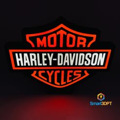 7FAB9414-433C-4B8D-A71C-3D3B2B52DDD2.jpg Fichier STL Lampe à DEL Harley Davidson・Design pour imprimante 3D à télécharger