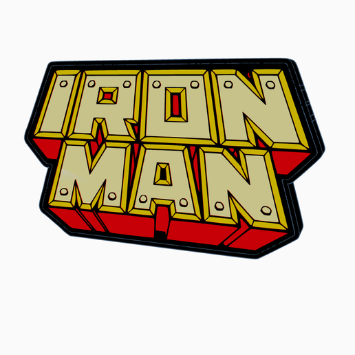 IRON MAN (Logo) Lightbox by MANIACMANCAVE3D