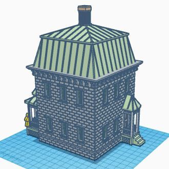 Derr-House-3.jpg HO SCALE SECOND EMPIRE VICTORIAN HOUSE "THE DERR HOUSE"