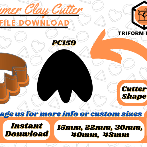 Petal Polymer Clay Cutter | PC159 3D model