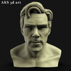 AKS 3d art 3D-Datei benedict cumberbatch gesicht skulptur kunst・Vorlage für 3D-Druck zum herunterladen