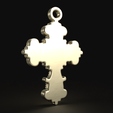 6.png Baroque Cross Pendant with Cabochon Setting 3D print model