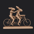 6966A097-34DC-428C-9F9B-83822C3DA9AD.png Decorative statuette "Two hares on a bicycle"