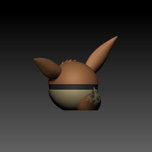 ZBrush-Document8.jpg Pokemon Eevee Pokeball