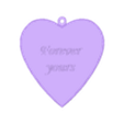 heart keychain_.stl HeartShape Keychain with Quote
