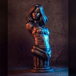 1000X1000-ww1.jpg Free STL file Wonder Woman bust (fan art)・3D printer design to download