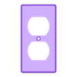 shallow_AC_box-plate.stl Shallow AC Outlet Box