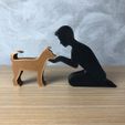 IMG-20240325-WA0078.jpg Boy and his dog for 3D printer or laser cut