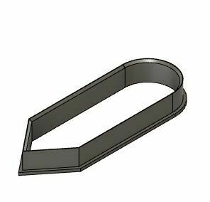 Pencil cookie cutter - 3D model önizlemesi